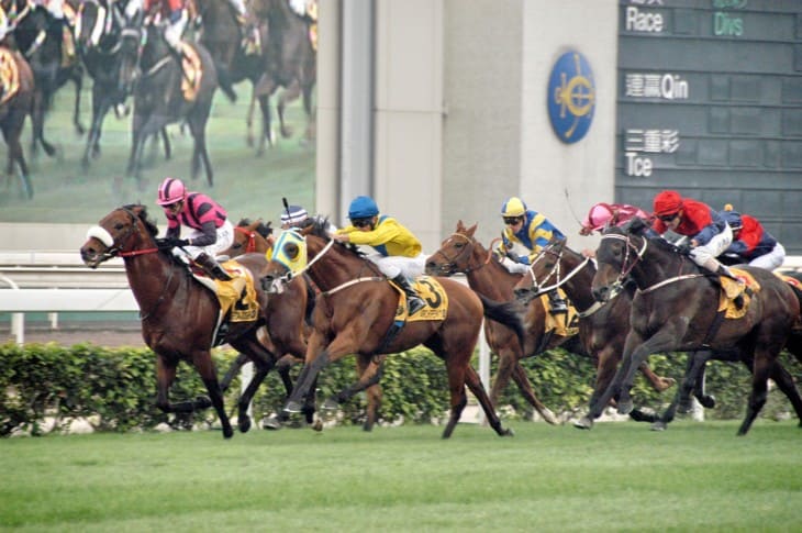 Illustration of A Jockey Strategizing During A Race