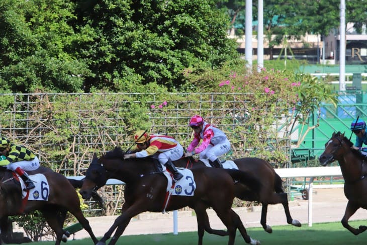 Three Jockeys on Horseback